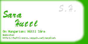 sara huttl business card